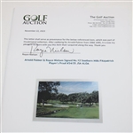 Arnold Palmer (x2) & Royce Nielsen Signed No.12 Southern Hills Fitzpatrick Player's Proof #34/35 JSA ALOA
