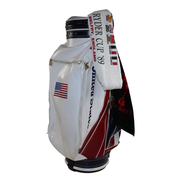 1989 Ryder Cup at The Belfry United States Team Golf Bag And Two Team Event Towels 