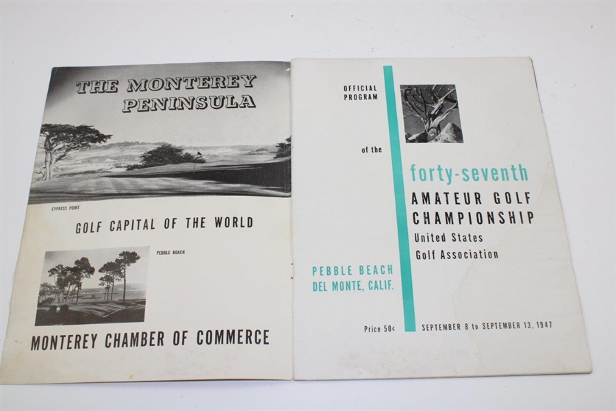1947 US Amateur Championship at Pebble Beach/Del Monte Program