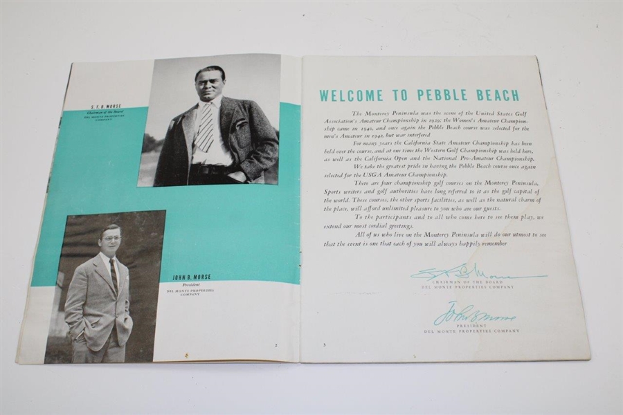 1947 US Amateur Championship at Pebble Beach/Del Monte Program