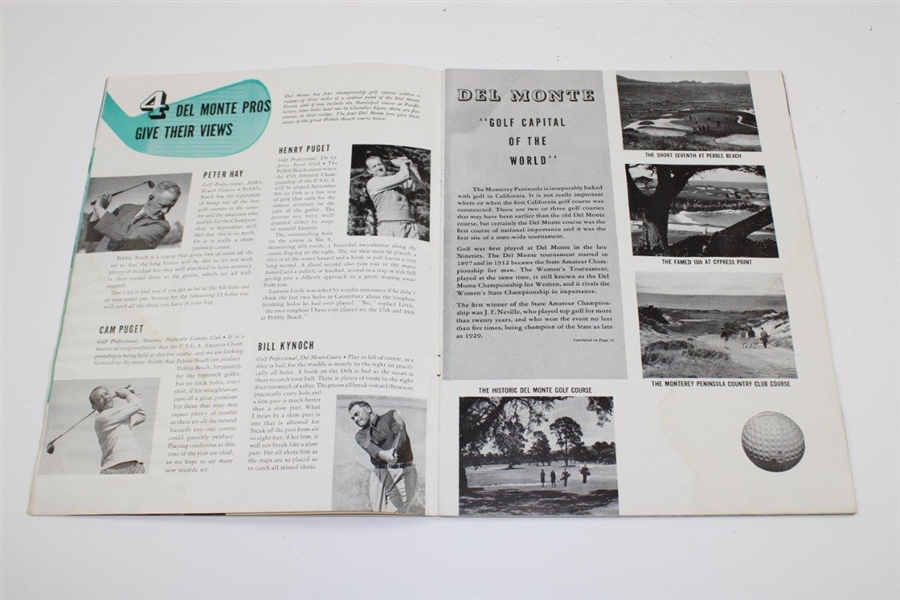 1947 US Amateur Championship at Pebble Beach/Del Monte Program