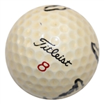 1962 Major Champs Arnold Palmer & Gary Player Multi-Signed 'Grand Slam' Ball JSA ALOA