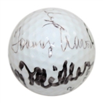 1973 Major Champs Nicklaus, Aaron, Miller & Weiskopf Multi-Signed 'Grand Slam' Ball JSA ALOA