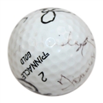 1973 Major Champs Nicklaus, Aaron, Miller & Weiskopf Multi-Signed 'Grand Slam' Ball JSA ALOA