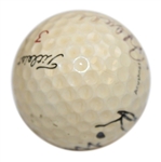 1967 Major Champs Roberto De Vicenzo, Gay Brewer & Don January Multi-Signed 'Grand Slam' Ball JSA ALOA