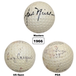 1966 Major Champs Jack Nicklaus, Al Geiberger & Casper Multi-Signed Grand Slam Ball JSA ALOA