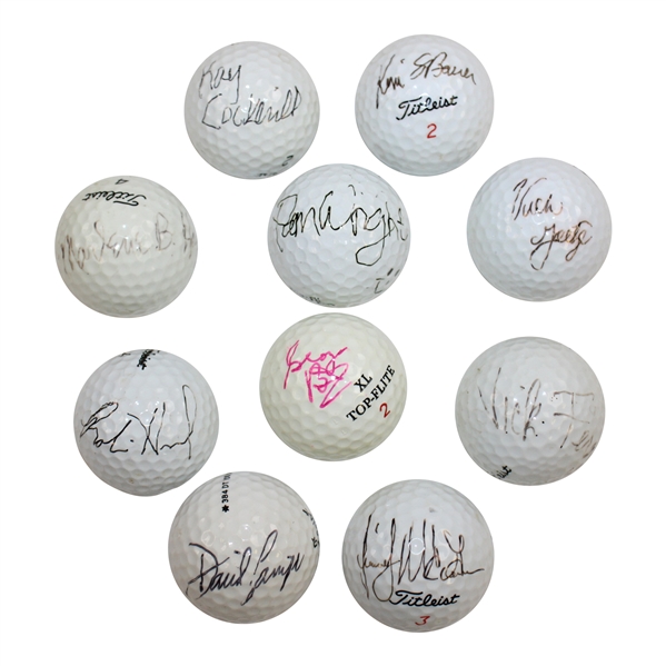 Ten (10) Various LPGA Stars Signed Golf Balls JSA ALOA