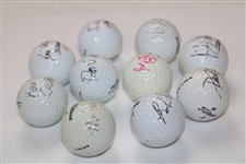 Ten (10) Various LPGA Stars Signed Golf Balls JSA ALOA