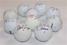 Ten (10) Various LPGA Stars Signed Golf Balls JSA ALOA