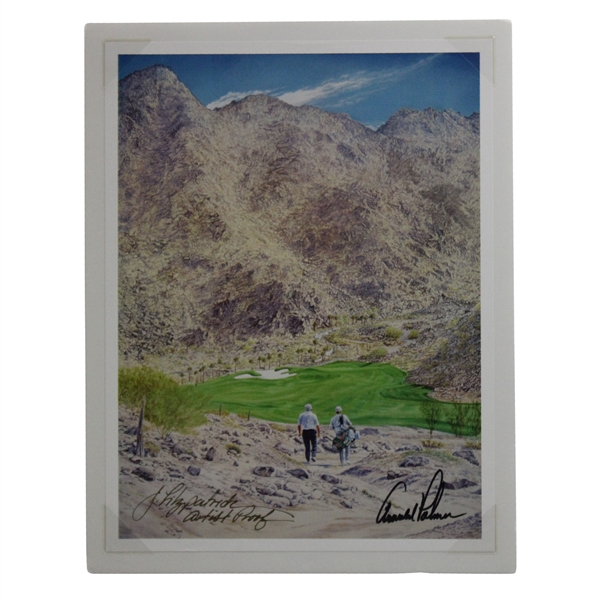 Arnold Palmer Signed Fitzpatrick Artist Proof Print With Caddie Nielsen In Desert JSA ALOA
