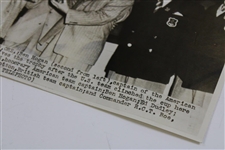 1947 Ryder Cup Acme Wire Photo Captain Ben Hogan Received The Cup
