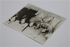 1947 Ryder Cup Acme Wire Photo Captain Ben Hogan Received The Cup