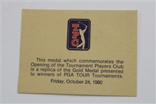 1980 TPC Medal In Presentation Box