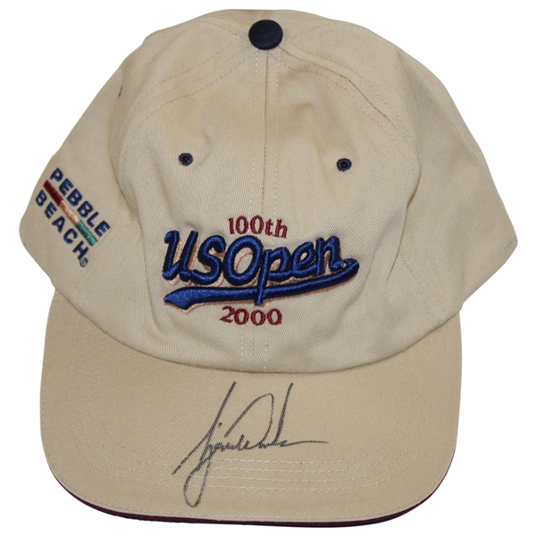 Tiger Woods Signed 2000 US Open at Pebble Beach Hat JSA ALOA