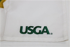 Justin Rose Signed 2013 US Open at Merion Embroidered Flag JSA ALOA