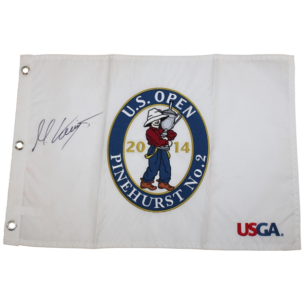 Martin Kaymer Signed 2014 US Open at Pinehurst Embroidered Flag JSA ALOA