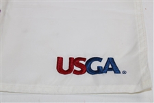 Brooks Koepka Signed 2018 US Open at Shinnecock Hills Embroidered Flag JSA ALOA