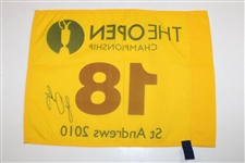 Louis Oosthuizen Signed 2010 Open at St Andrews Flag JSA ALOA
