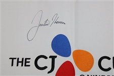 Justin Thomas Signed 2017 CJ Cup Embroidered Flag JSA ALOA