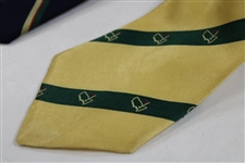Two (2) Augusta National Golf Club Used Silk Ties - Navy/Striped