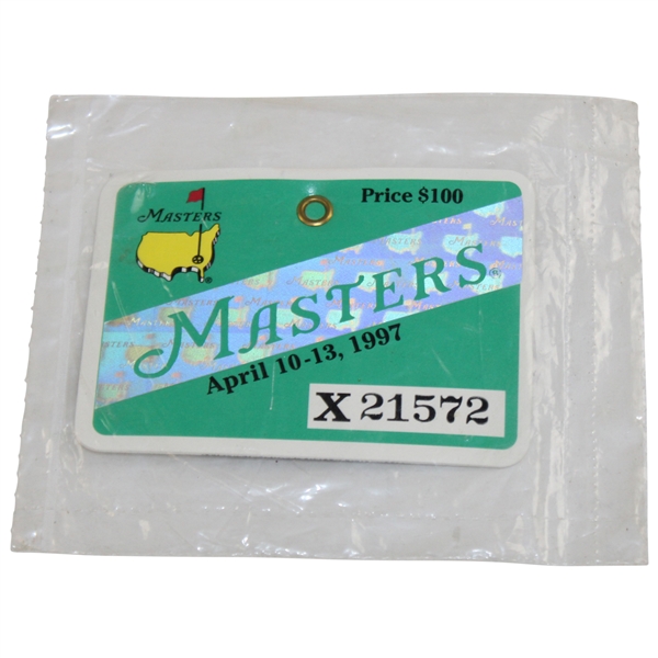 1997 Masters Tournament SERIES Badge #X21572 New in Original Unopened Packaging