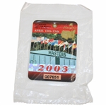 2003 Masters Tournament SERIES Badge #Q07651 New in Original Unopened Packaging