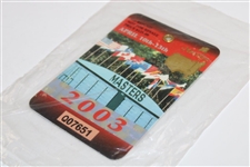 2003 Masters Tournament SERIES Badge #Q07651 New in Original Unopened Packaging