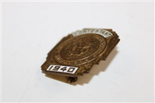 1940 Western Open WGA Contestant Badge - Jimmy Demaret Winner