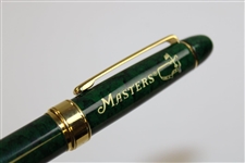 Masters Tournament Logo Emerald & Gold Tone Writing Pen in Original Case