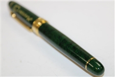 Masters Tournament Logo Emerald & Gold Tone Writing Pen in Original Case
