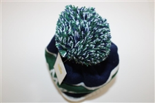Masters Tournament White/Green/Navy Cotton Beanie Cap - New with Tags
