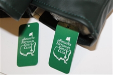 Augusta National Golf Club Dk Green w/White Leather Headcovers - New with Tags