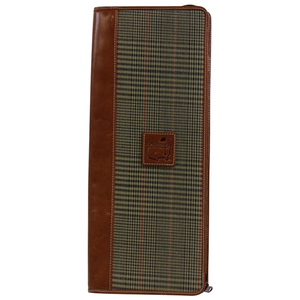Undated Masters Tournament Logo Leather Foldable Tie Holder