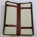 Undated Masters Tournament Logo Leather Foldable Tie Holder