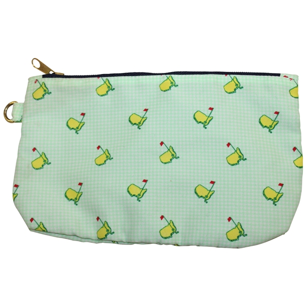 Undated Masters Tournament Logo Lt Green with Yellow Logo Change Purse