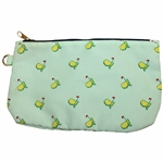 Undated Masters Tournament Logo Lt Green with Yellow Logo Change Purse