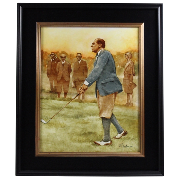 Original Walter Hagen Oil Painting By Artist Robert Fletcher - Framed