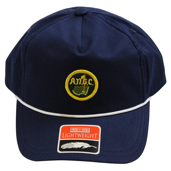 Augusta National Golf Club Navy Circle Logo Patch Rope Lightweight Hat - New with Tags