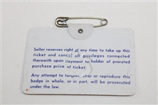 1966 Masters Tournament SERIES Badge #7399 - Jack Nicklaus Winner