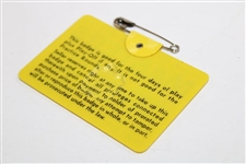 1969 Masters Tournament SERIES Badge #331 - Low Number - George Archer Winner