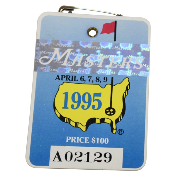 1995 Masters Tournament SERIES Badge #A02129 - Crenshaw Winner & Tigers Masters Debut