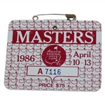 1986 Masters Tournament SERIES Badge #A7116 - Jack Nicklaus Winner