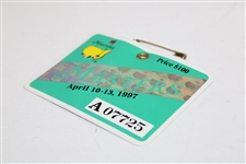 1997 Masters Tournament SERIES Badge #A07725 - Tiger Woods First Masters Win