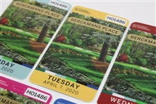 Complete 2020 Masters Tournament Monday-Sunday Berckman's Place April Badges - Unused