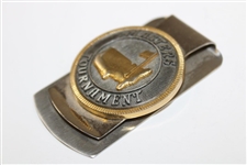Masters Tournament Silver & Gold Tone Logo Money Clip