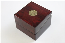 Sage Valley Logo Cherry Wood Opening Clock w/World Time Dial