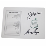 Jack Nicklaus & Gary Player Signed Augusta National Golf Club Scorecard JSA ALOA