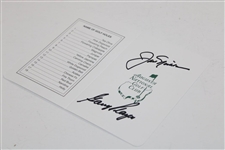 Jack Nicklaus & Gary Player Signed Augusta National Golf Club Scorecard JSA ALOA