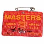 Jack Nicklaus Signed 1972 Masters Tournament SERIES Badge #9761 JSA ALOA