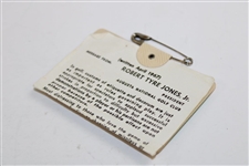 Gary Player Signed 1974 Masters Tournament SERIES Badge #27642 JSA ALOA
